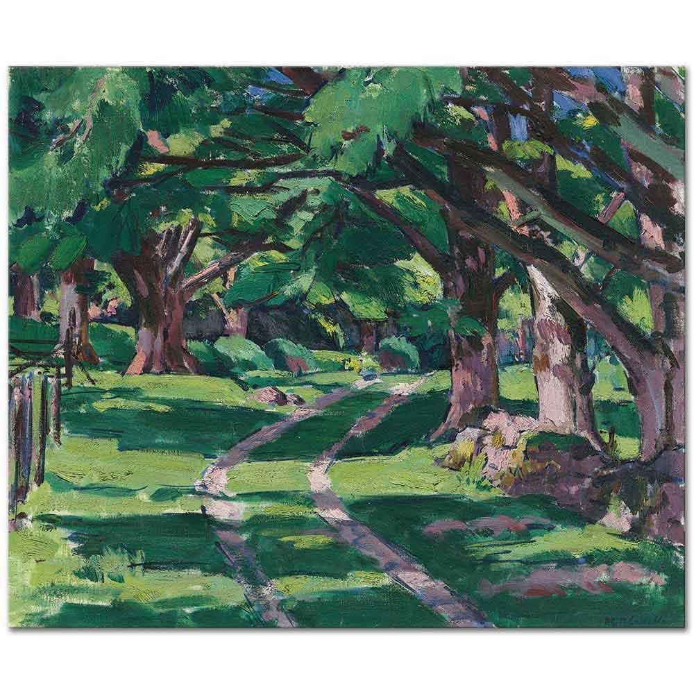 Francis Cadell Auchnacraig'de Bir Yol Kanvas Tablo
