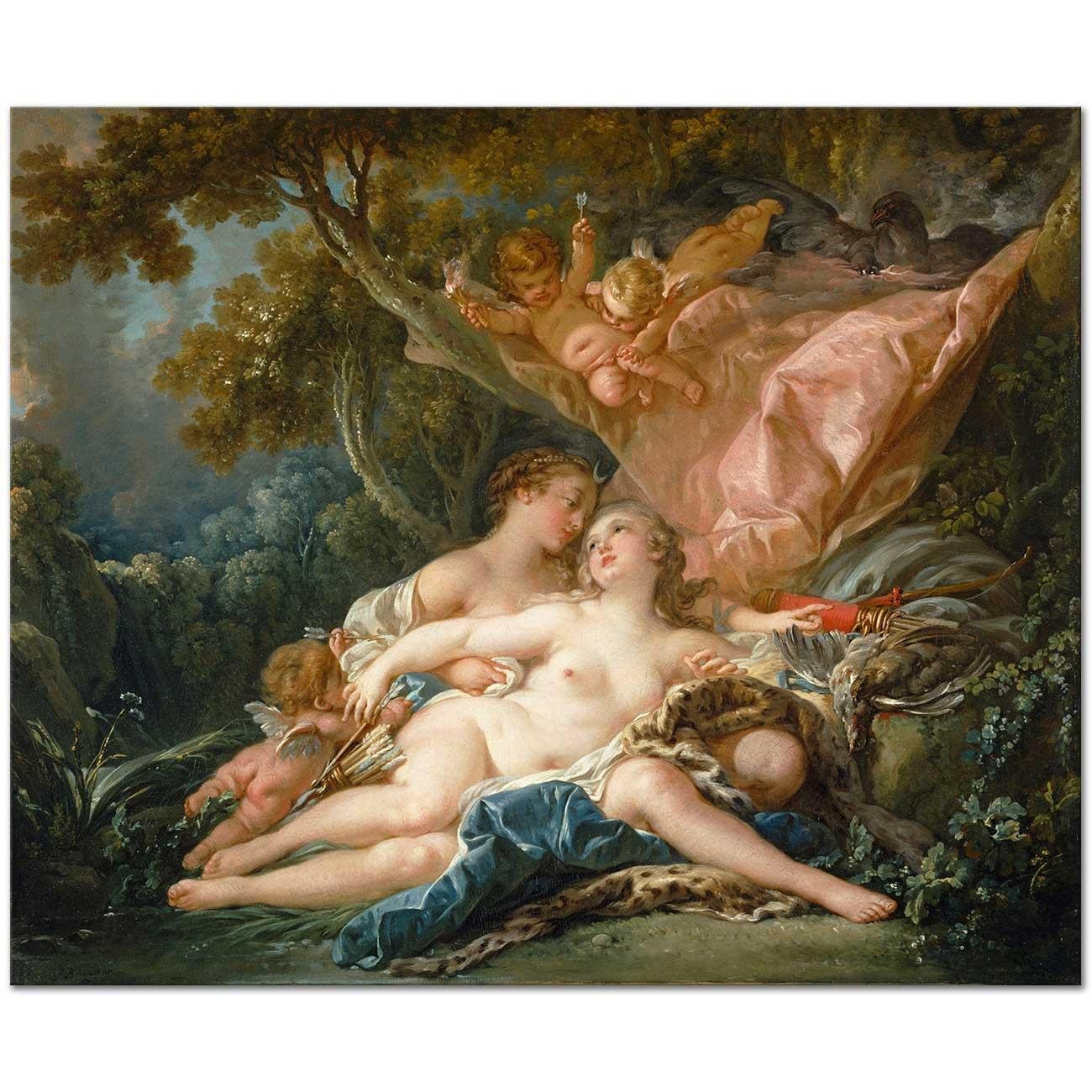 Jupiter in the Guise of Diana and the Nymph Callisto by François Boucher