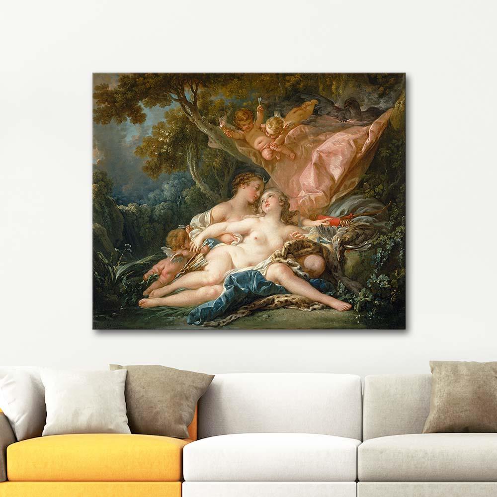 François Boucher Jupiter in the Guise of Diana and the Nymph Callisto Art Print