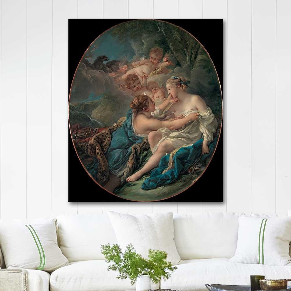 François Boucher Diana Jüpiter ve Callisto Kanvas Tablo