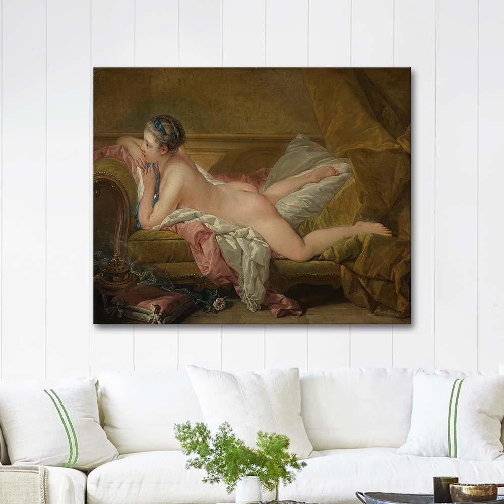 Francois Boucher Resting Girl Art Print