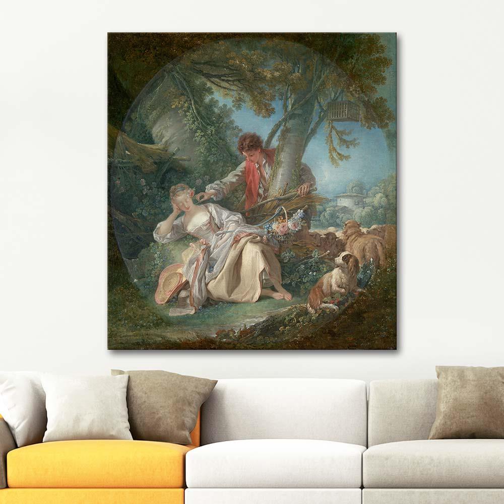 François Boucher The Interrupted Sleep Art Print