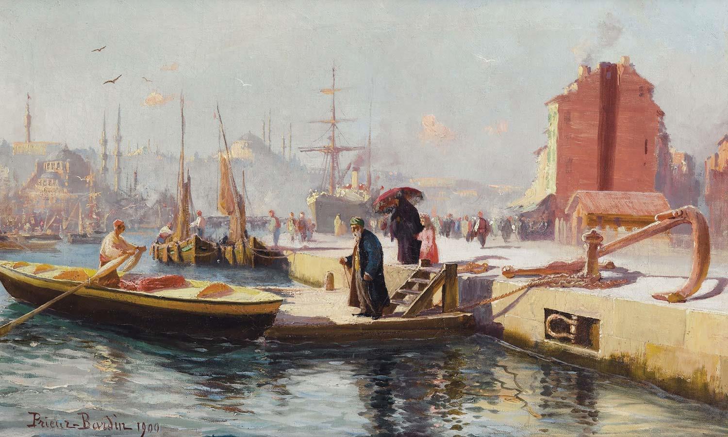 At the Karakoy Docks by François Léon Prieur-Bardin