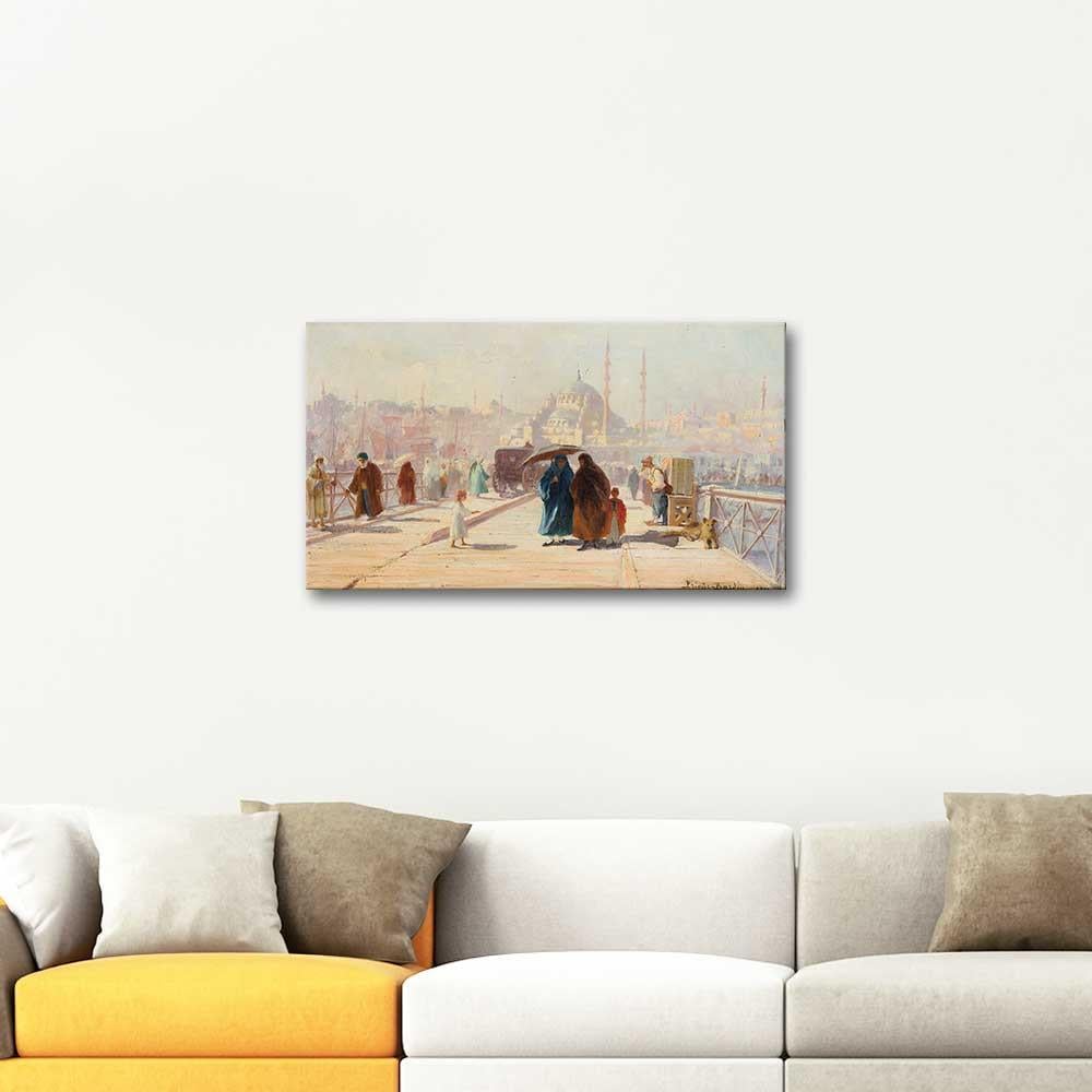 François Léon Prieur-Bardin Galata Bridge, Constantinople Art Print