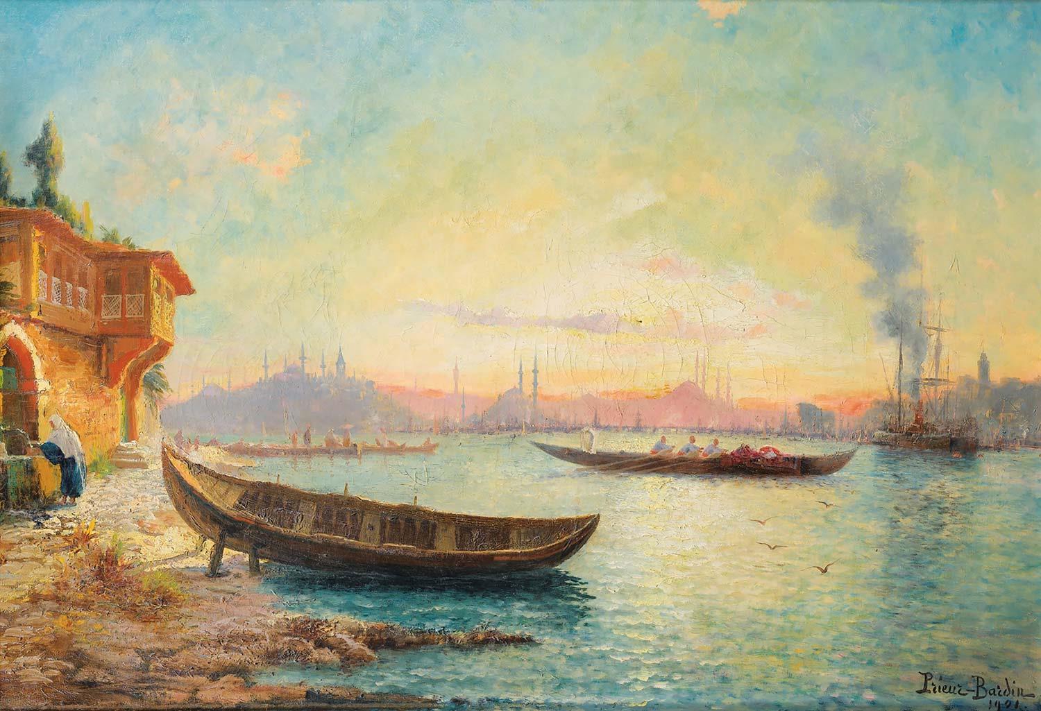 François Prieur Bardin Üsküdar'dan Kanvas Tablo