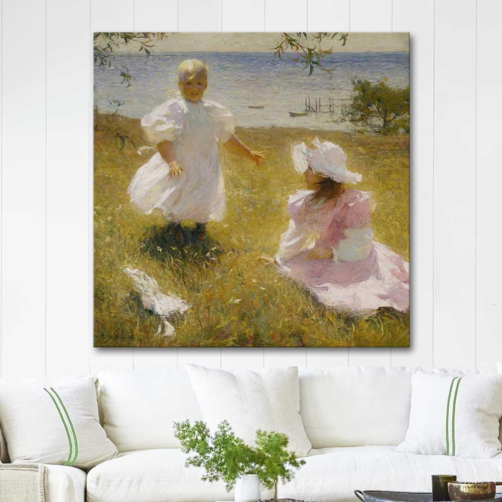 Frank Weston Benson The Sisters Art Print