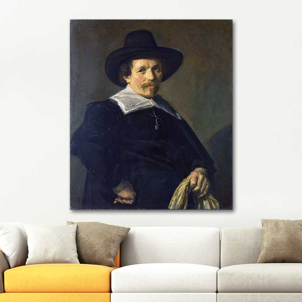 Frans Hals A Man with a Glov in his Hand Art Print