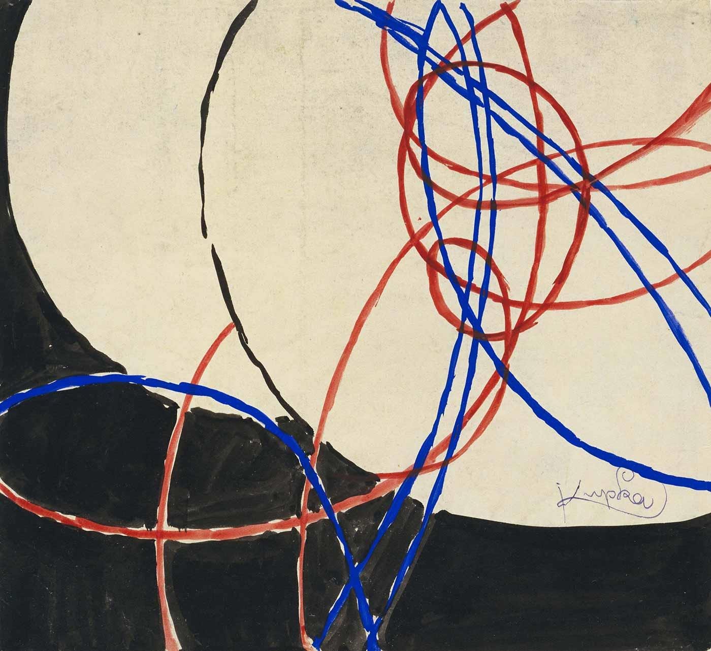 Frantisek Kupka Amorpha İki Renk Arasında Füg 04 Kanvas Tablo