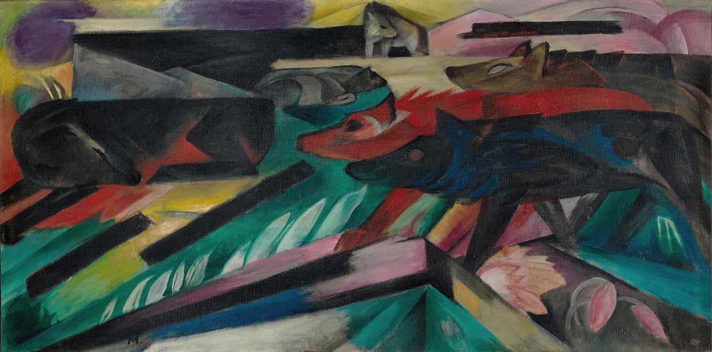 Franz Marc Kurtlar Kanvas Tablo