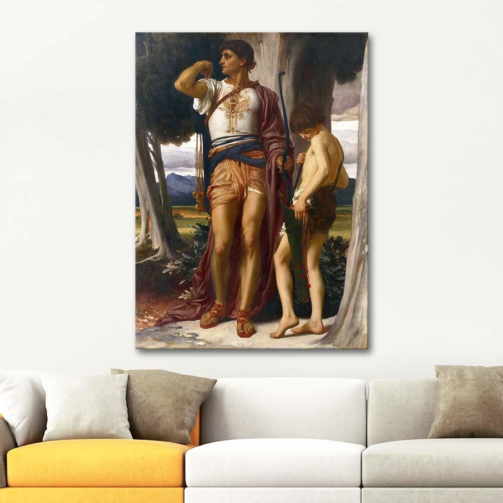 Frederic Leighton Jonathan David'e Nişan Verirken Kanvas Tablo