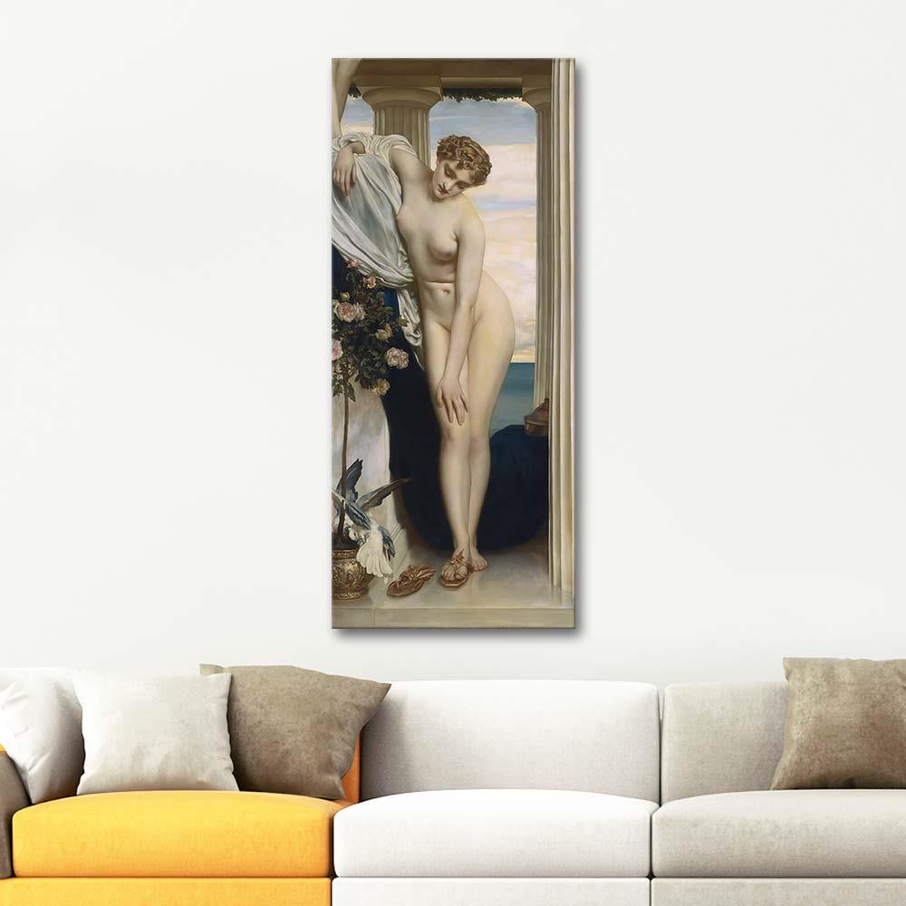 Frederic Leighton Venüs Banyo İçin Soyunurken Kanvas Tablo