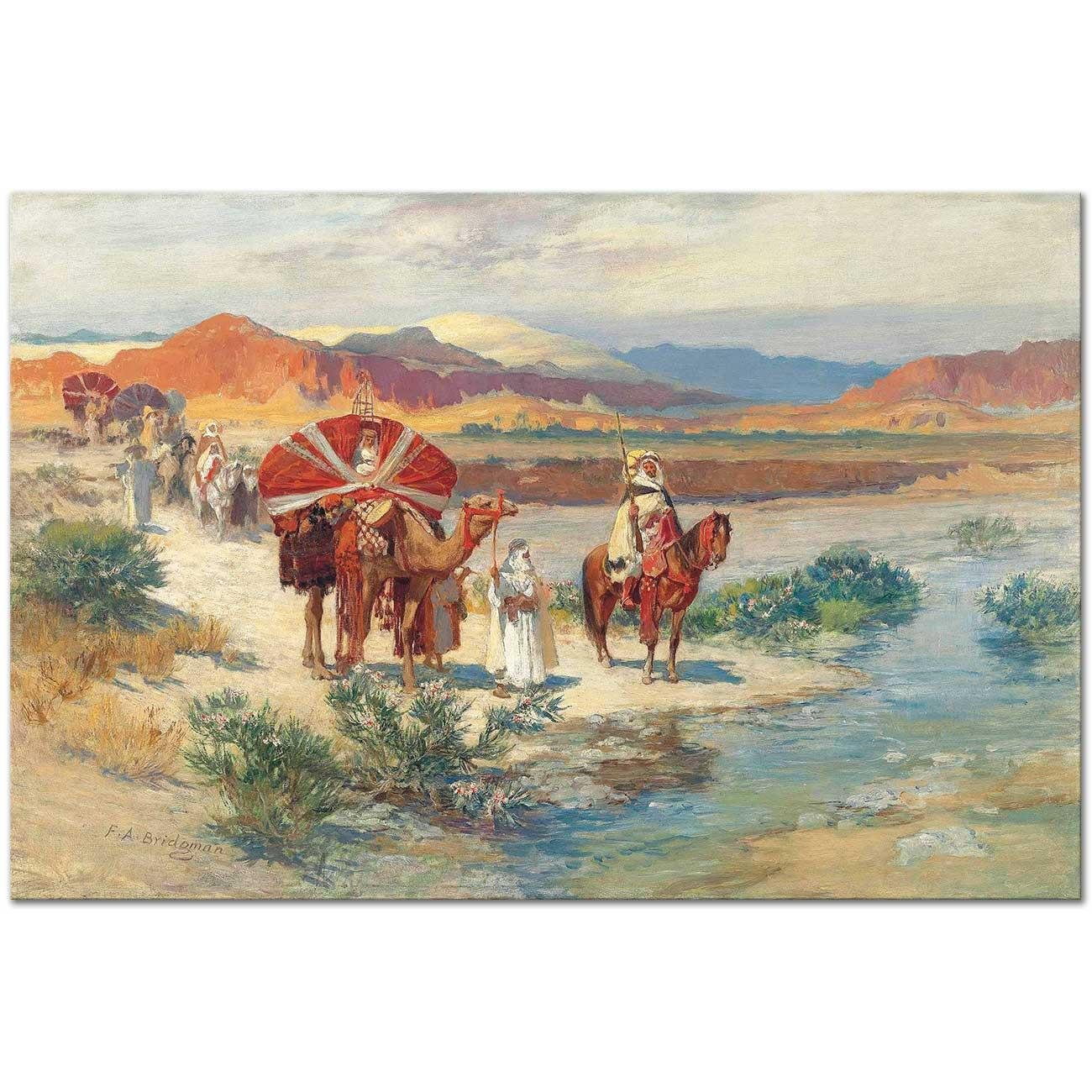 A Caravan in the Desert by Frederick Arthur Bridgman
