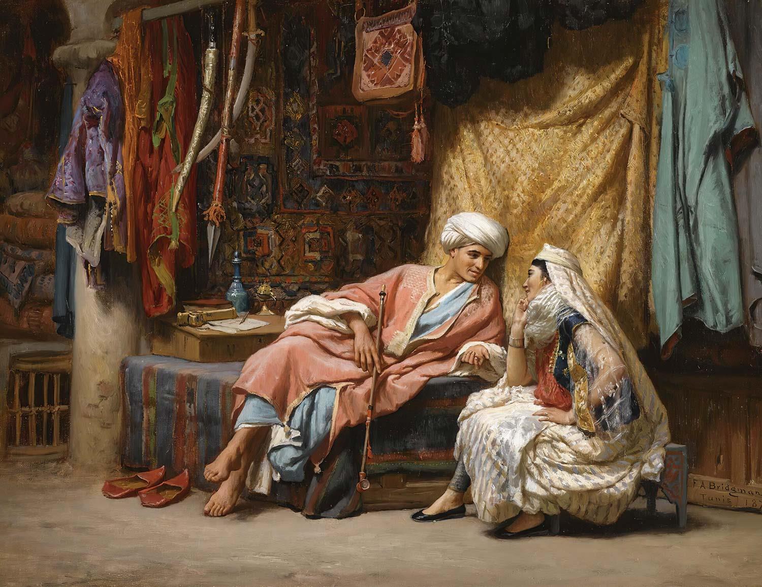 Daily Life Scene Tunis by Frederick Arthur Bridgman