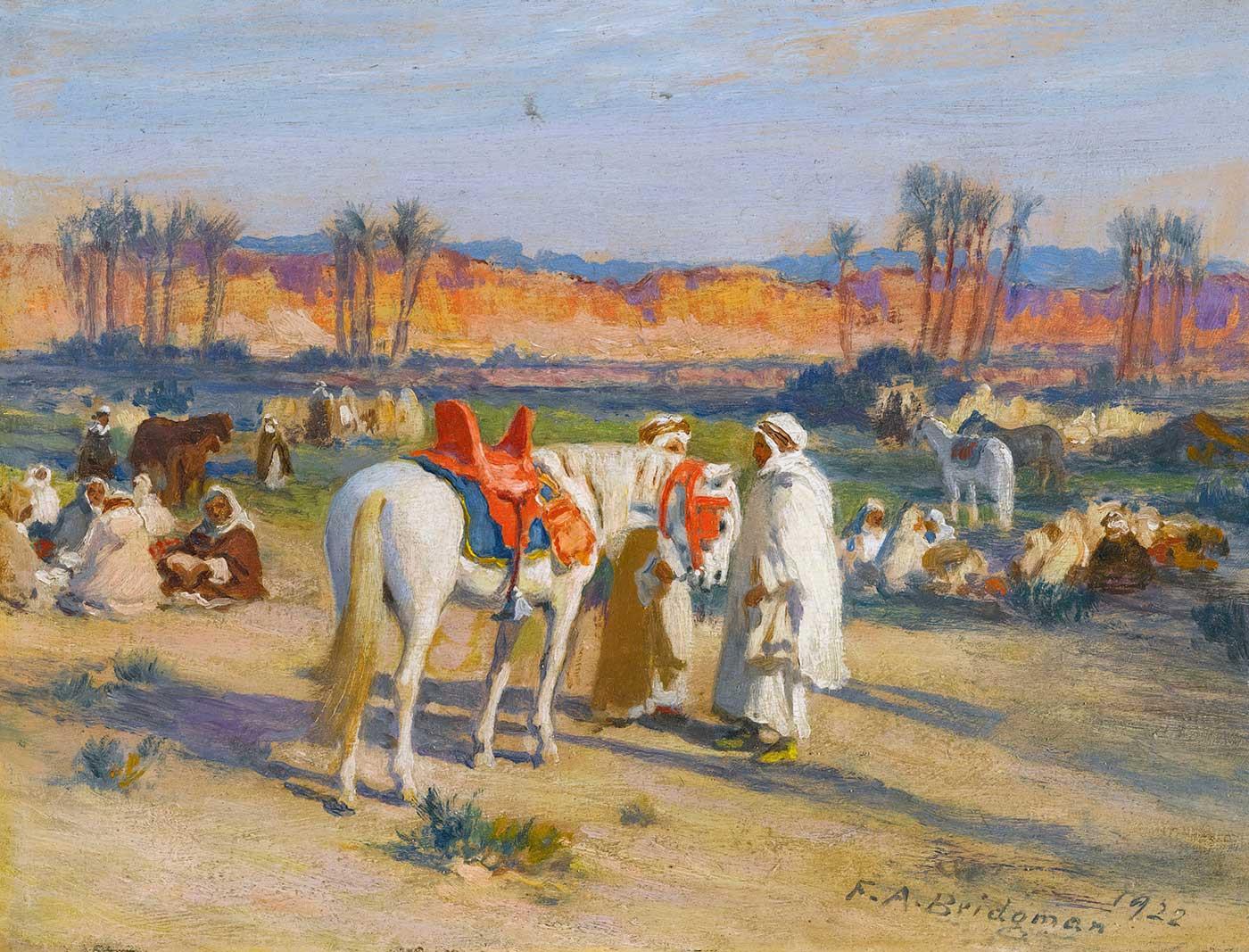Halt In The Desert by Frederick Arthur Bridgman