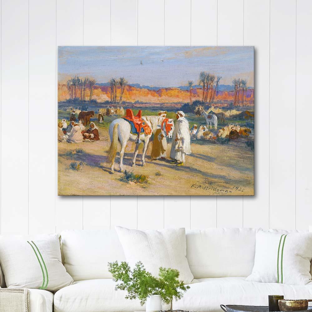 Frederick Arthur Bridgman Halt In The Desert Art Print