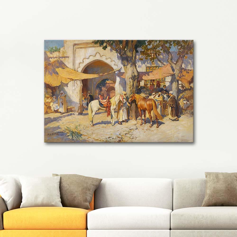 Frederick Arthur Bridgman Çarşı Kanvas Tablo