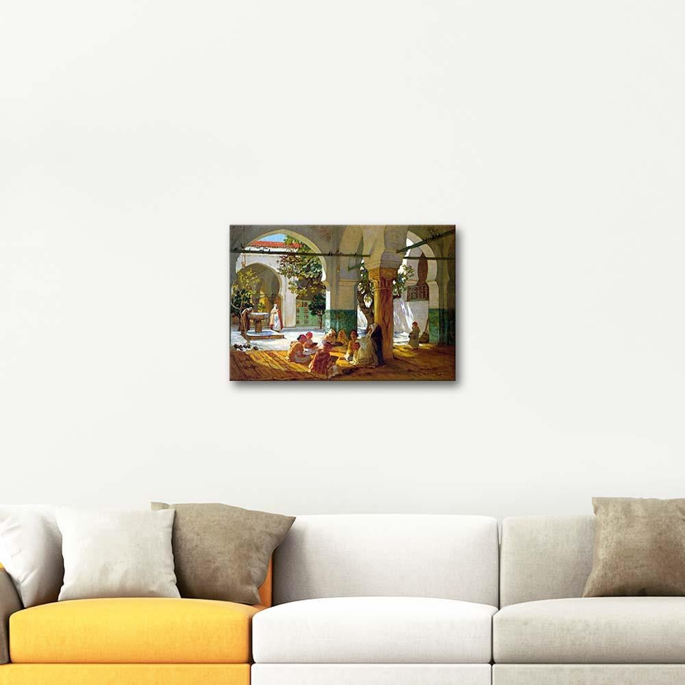 Frederick Arthur Bridgman Learning the Quran Art Print