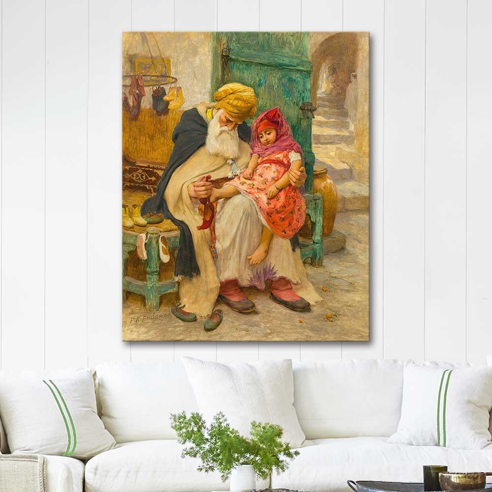 Frederick Arthur Bridgman Les Babouches Art Print