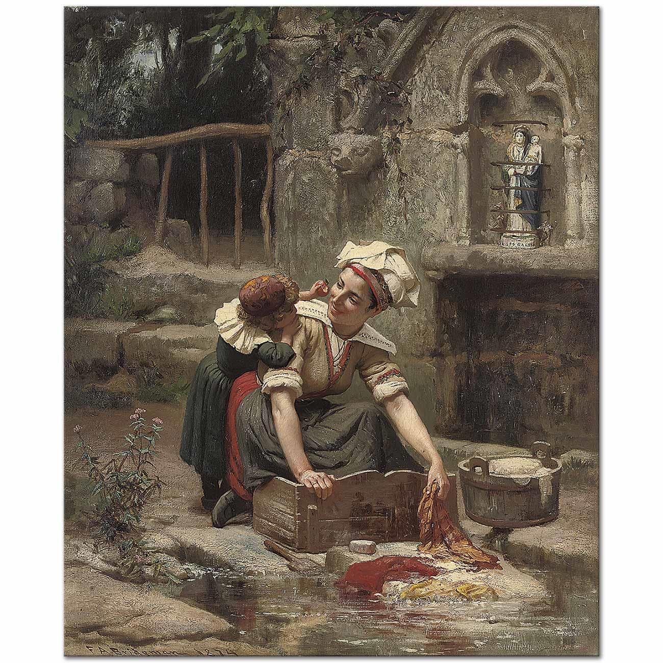 Mother’s Little Helper by Frederick Arthur Bridgman