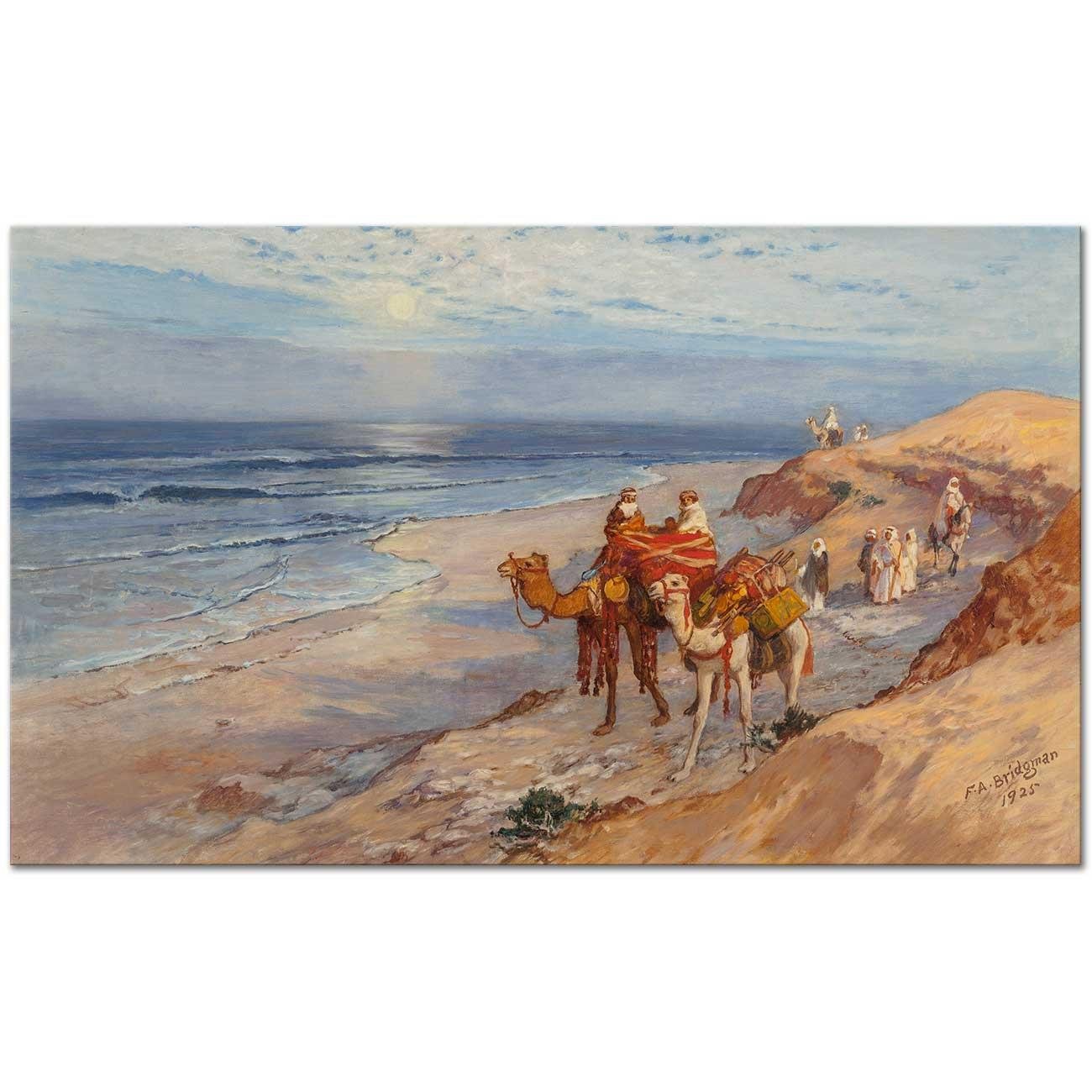 Frederick Arthur Bridgman Tangier Sahili Atlantik Kanvas Tablo