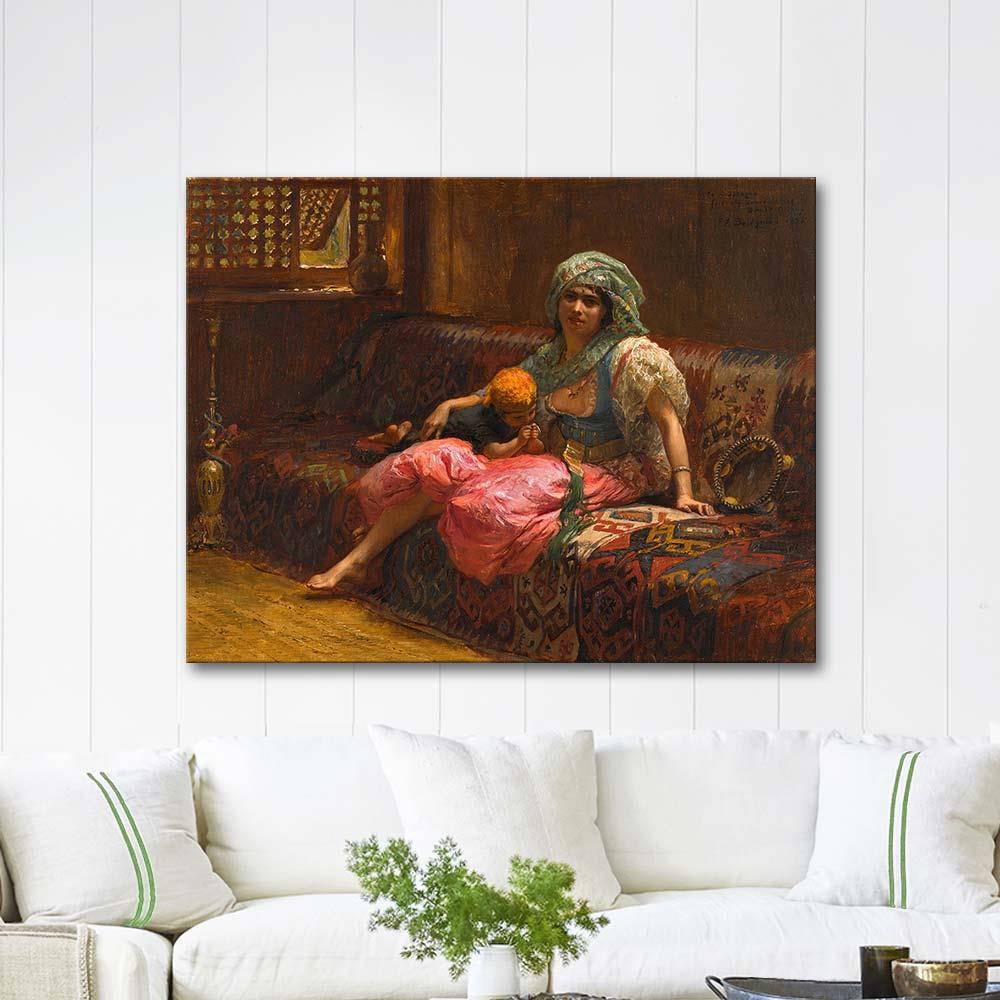 Frederick Arthur Bridgman Tender Moments Art Print