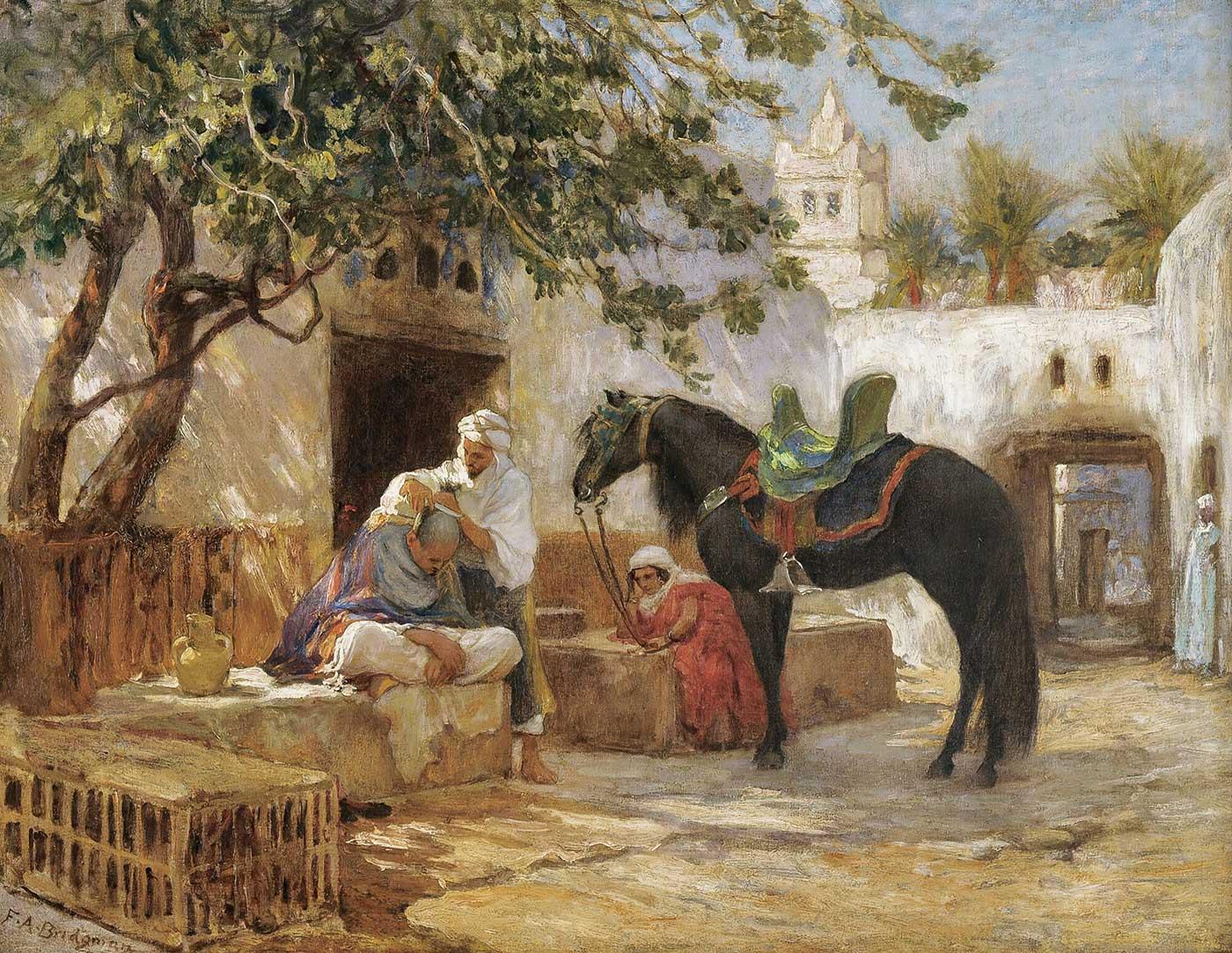 The Barber by Frederick Arthur Bridgman