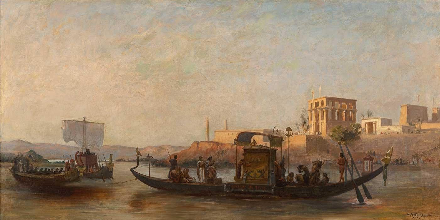 Frederick Arthur Bridgman The Burial of a Mummy Art Print