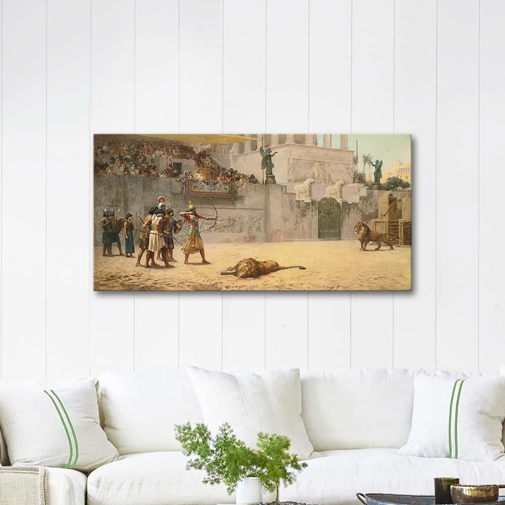 Frederick Arthur Bridgman The Diversion of an Assyrian King Art Print