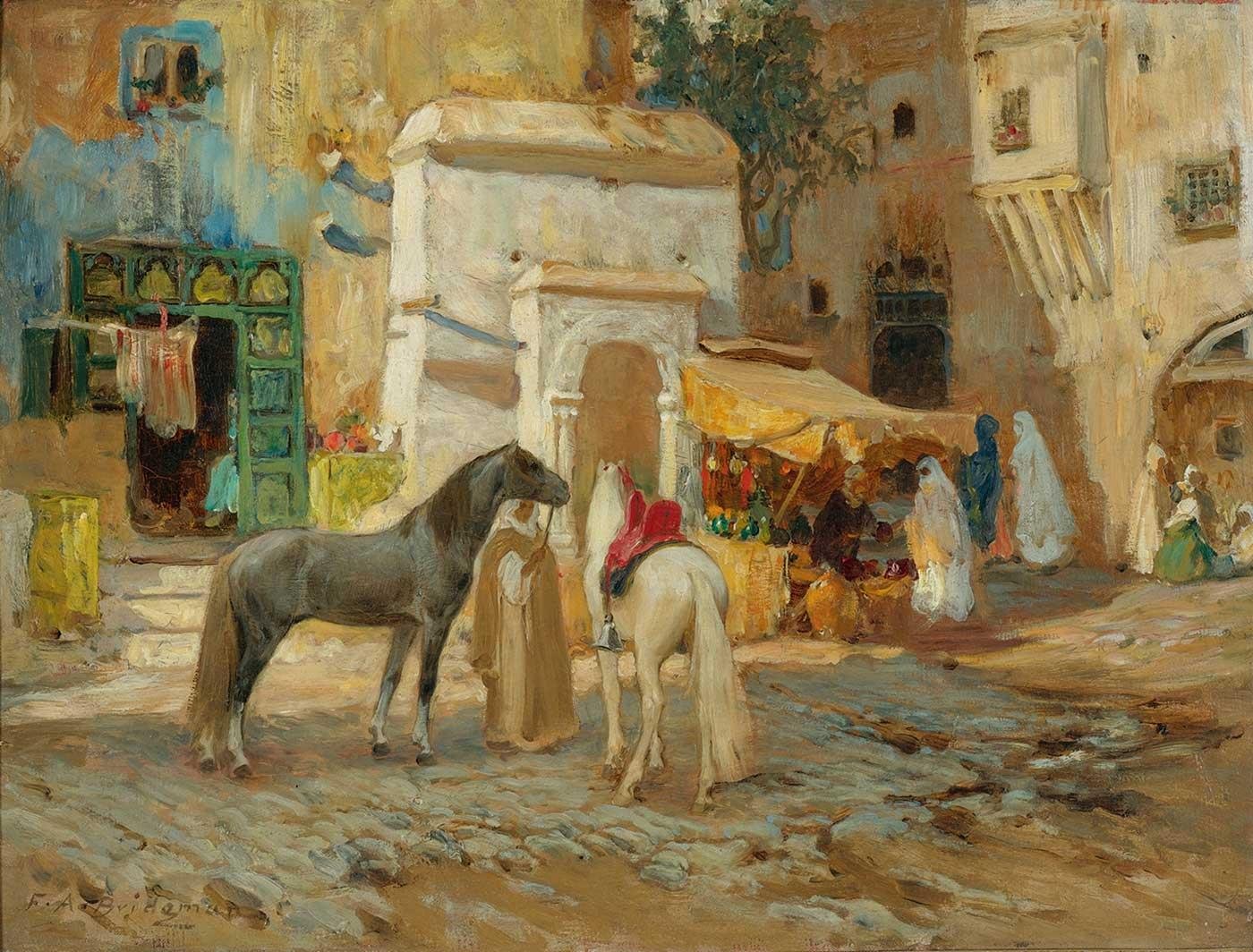 Frederick Arthur Bridgman The Market Square Art Print