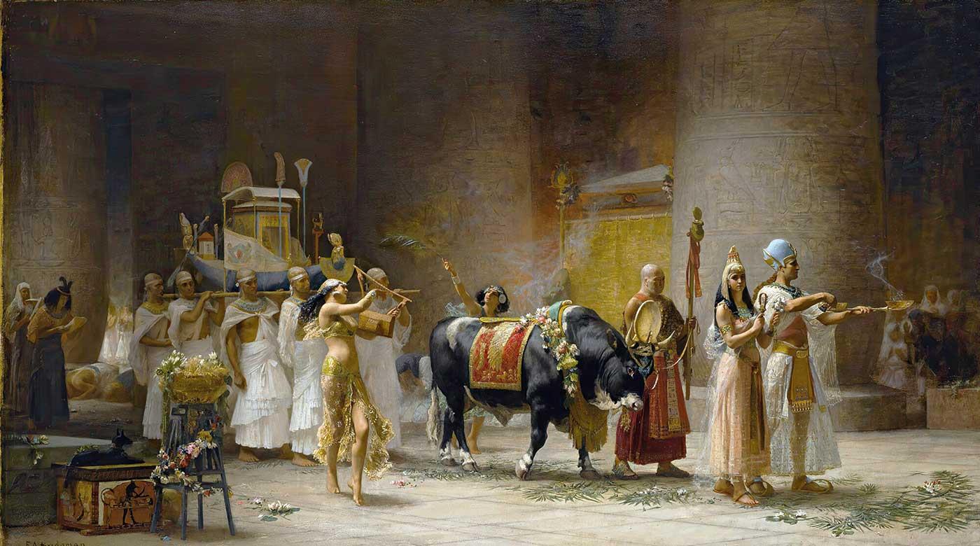 Frederick Arthur Bridgman The Procession of the Bull Apis Art Print