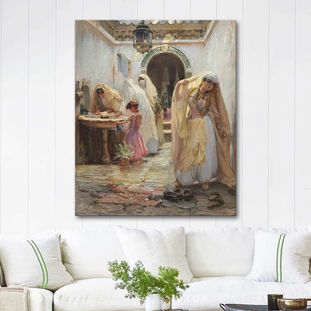 Frederick Arthur Bridgman Women at the Fountain Art Print