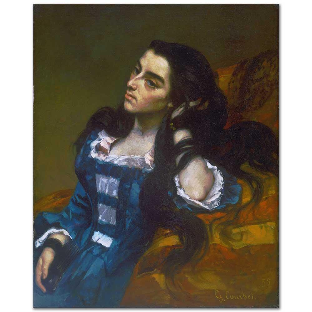 Gustave Courbet Fransız İspanyol Kadın Kanvas Tablo