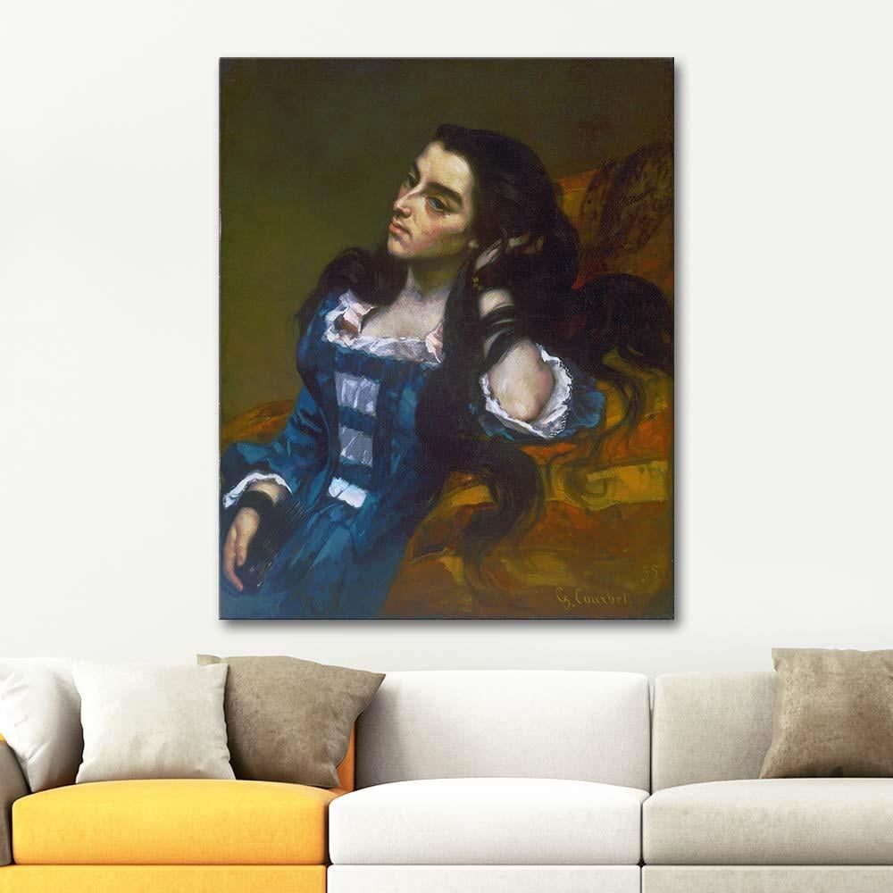 Gustave Courbet Fransız İspanyol Kadın Kanvas Tablo