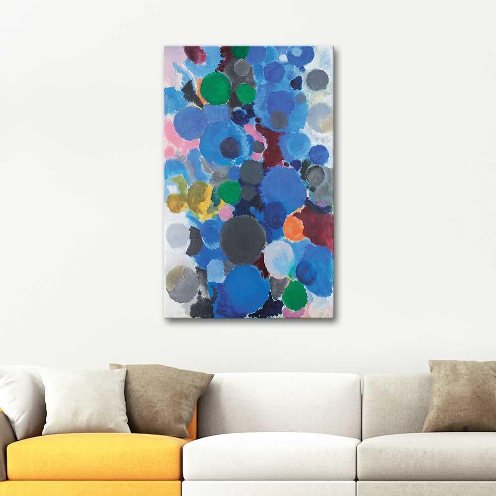 Ernst Wilhelm Nay Yükselen Mavi Kanvas Tablo