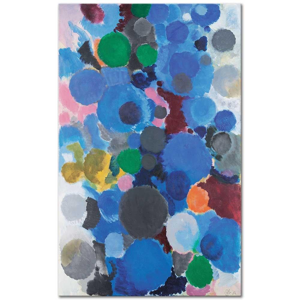 Ernst Wilhelm Nay Yükselen Mavi Kanvas Tablo
