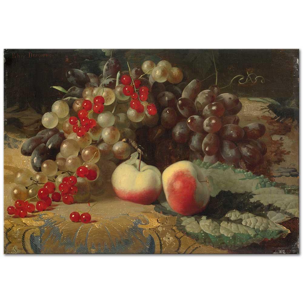 Fruit Still Life 1857 by Blaise Alexandre Desgoffe as Art Print