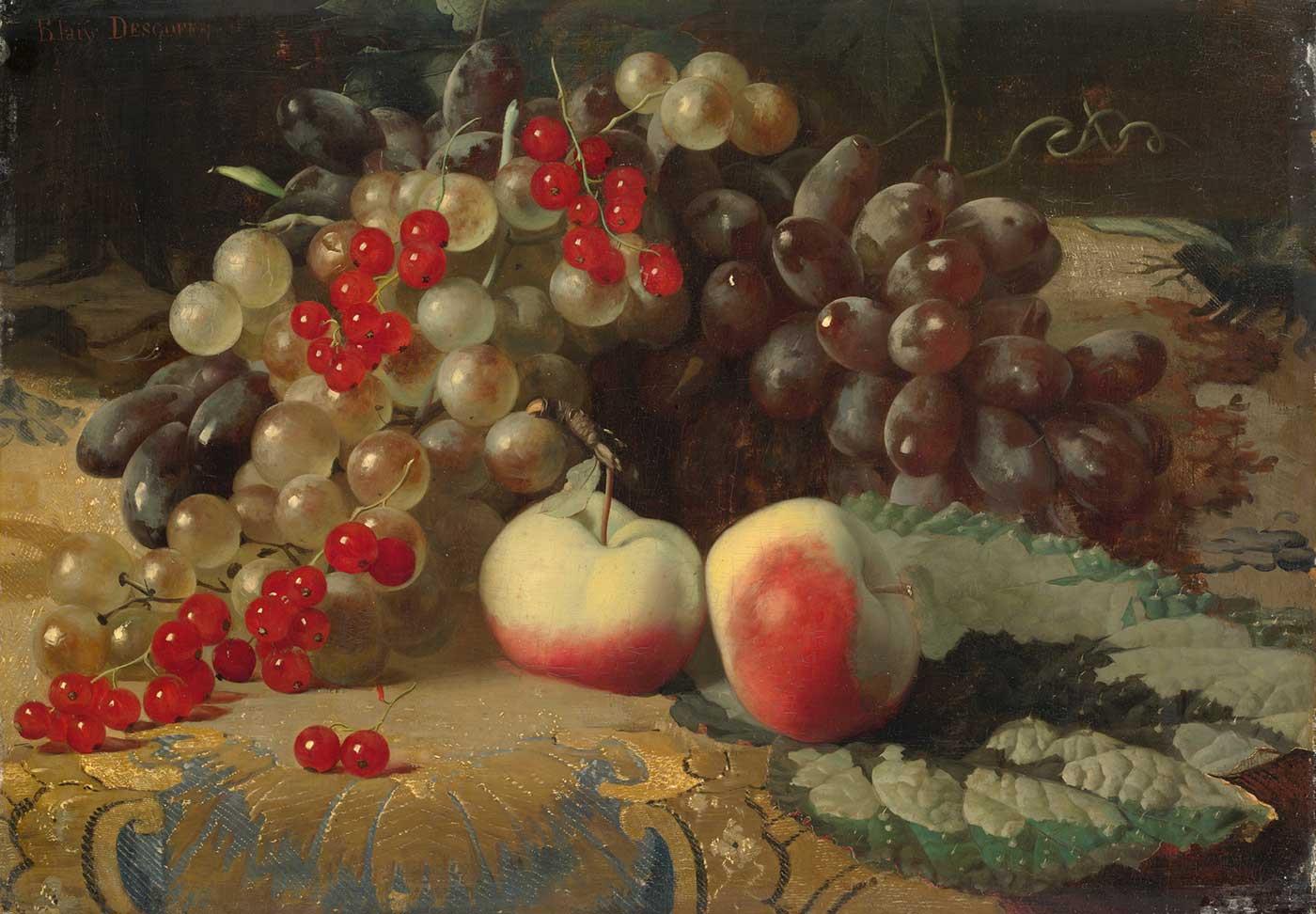 Fruit Still Life 1857 by Blaise Alexandre Desgoffe
