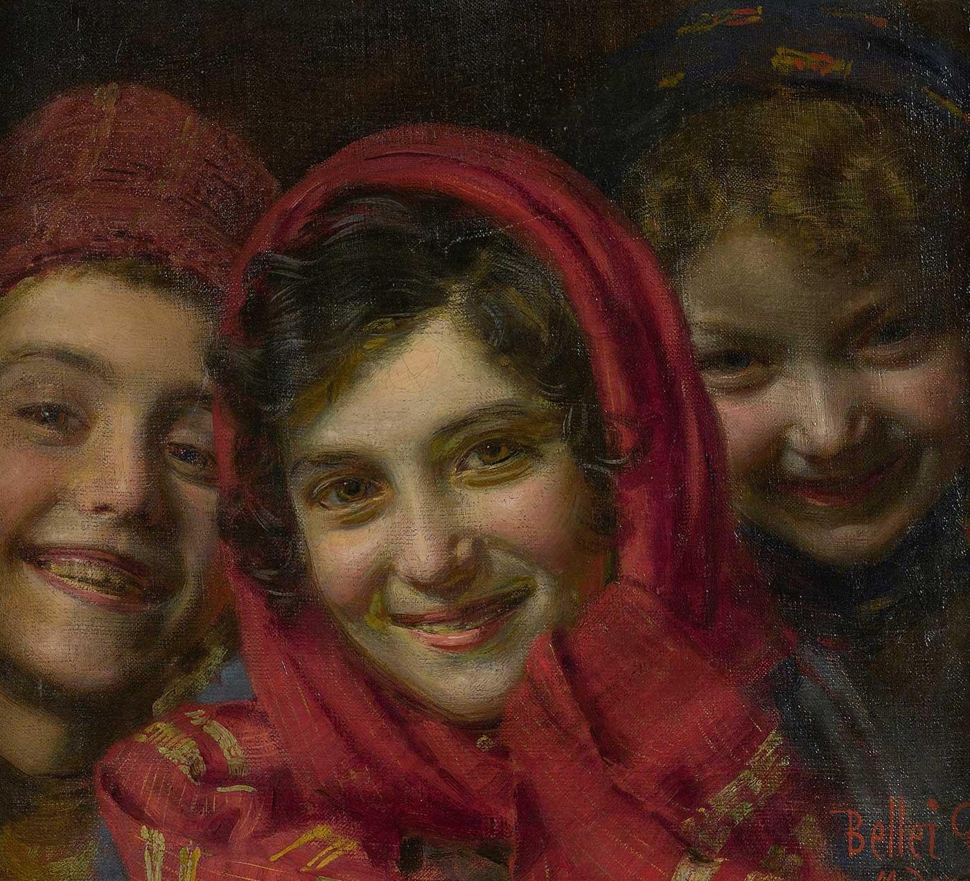 Gaetano Bellei Three Children Art Print