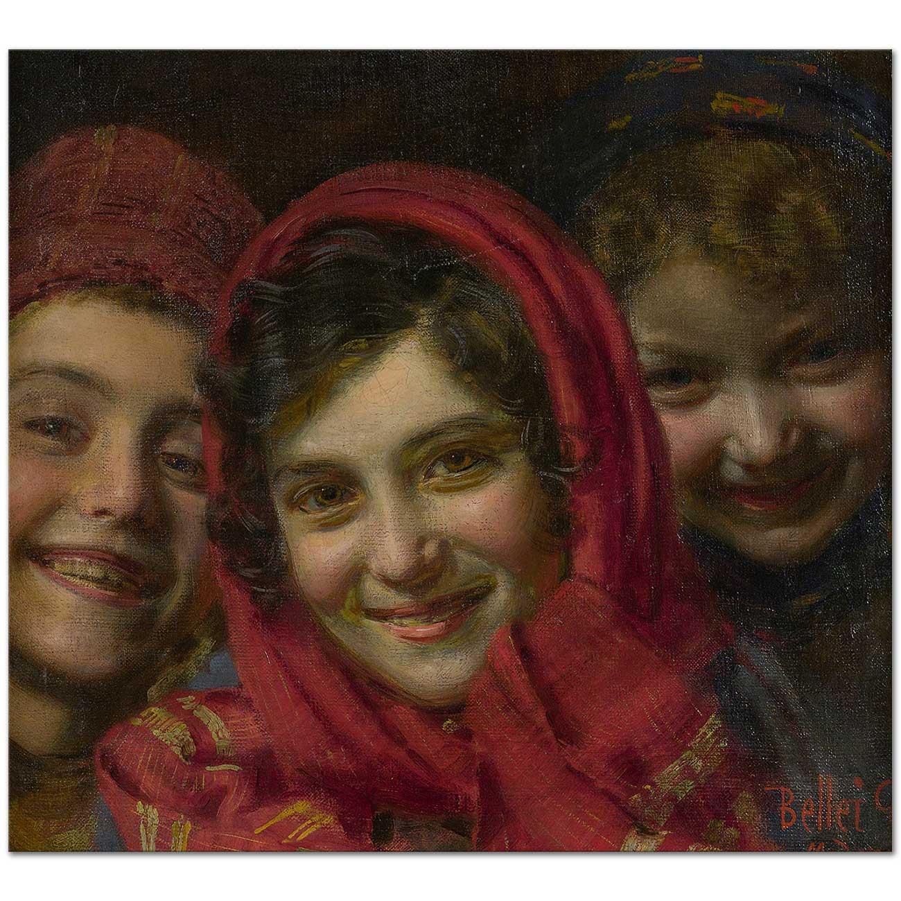 Gaetano Bellei Three Children Art Print