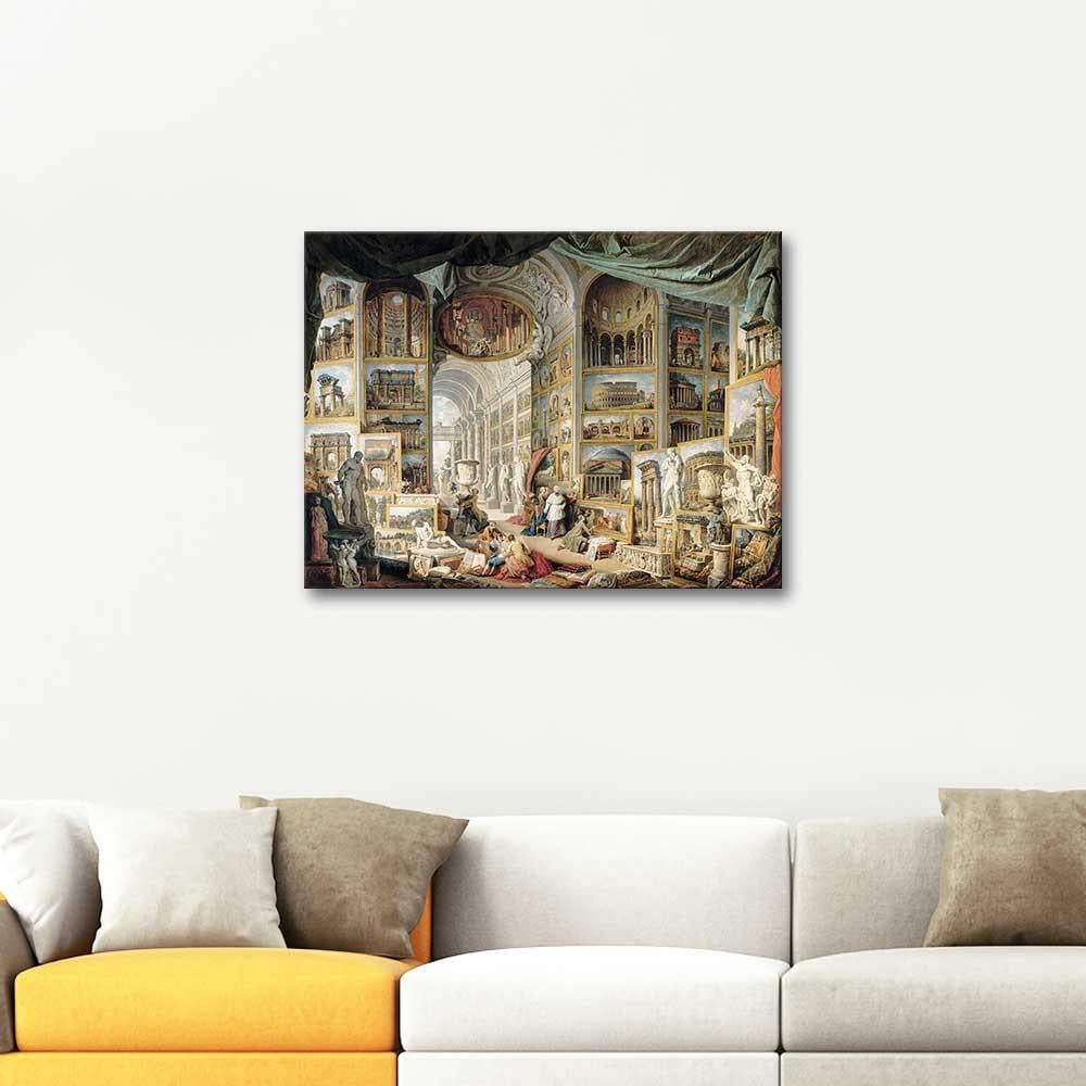Gallery of Views of Ancient Rome by Giovanni Paolo Pannini as Art Print