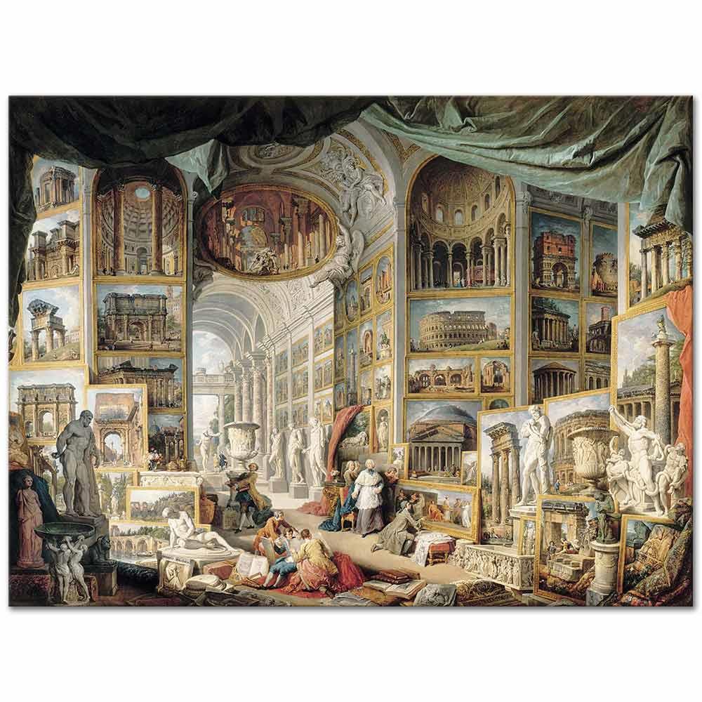 Gallery of Views of Ancient Rome by Giovanni Paolo Pannini as Art Print