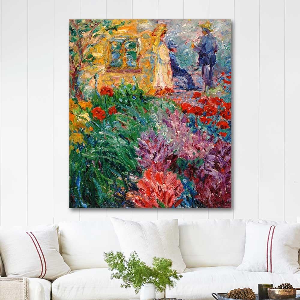 Emil Nolde Bahçede Çiçekler Kanvas Tablo