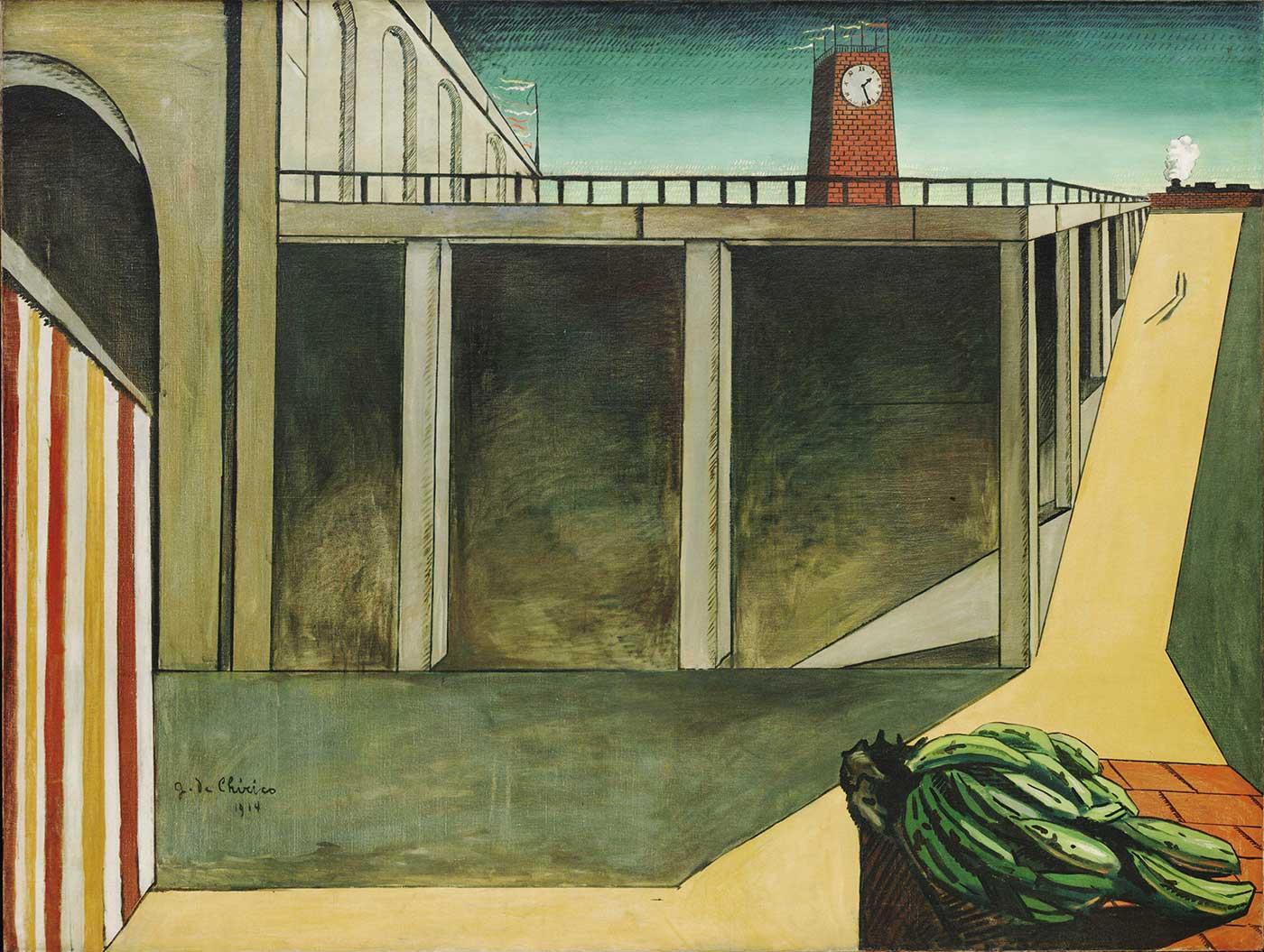 Giorgio de Chirico Montparnasse Garı Kanvas Tablo