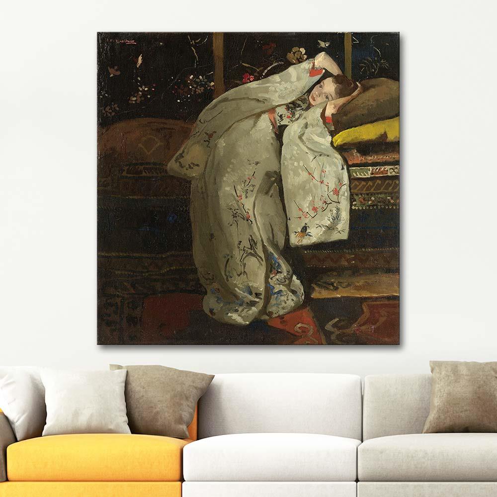 Georg Hendrik Breitner Kimonolu Kız Kanvas Tablo
