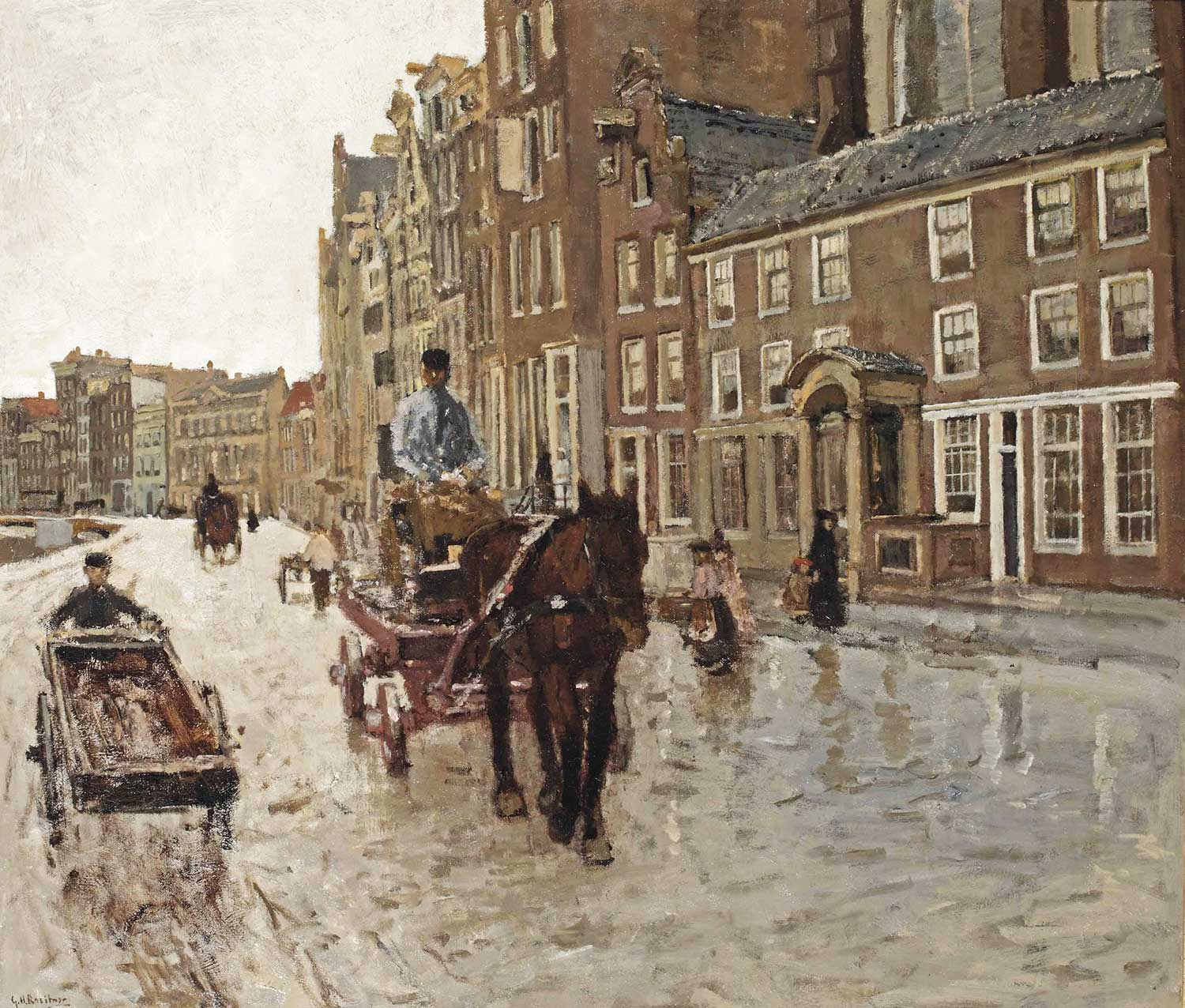 Rokin with Nieuwezijdskapel Amsterdam by Georg Hendrik Breitner