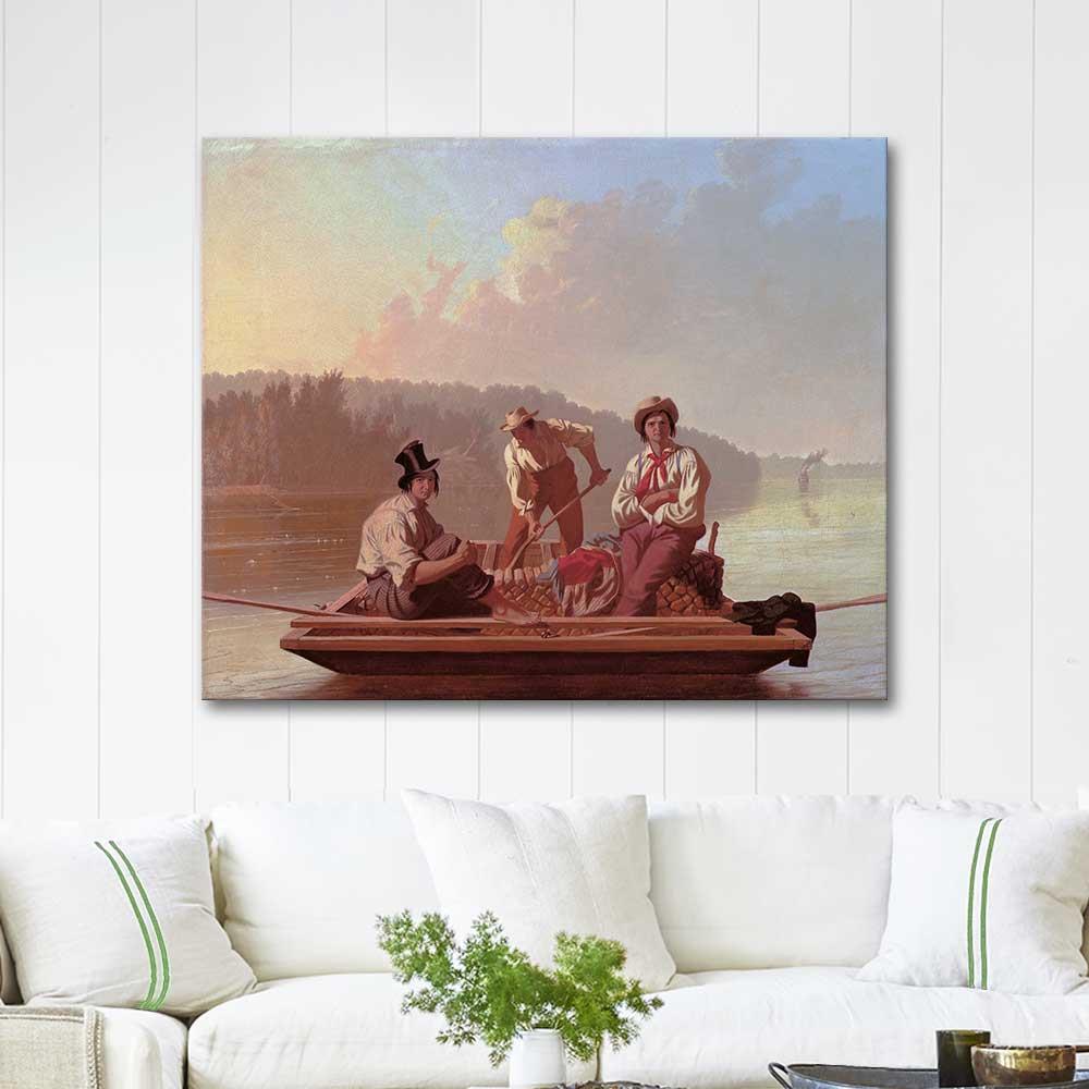 George Caleb Bingham Boatmen on the Missouri Art Print