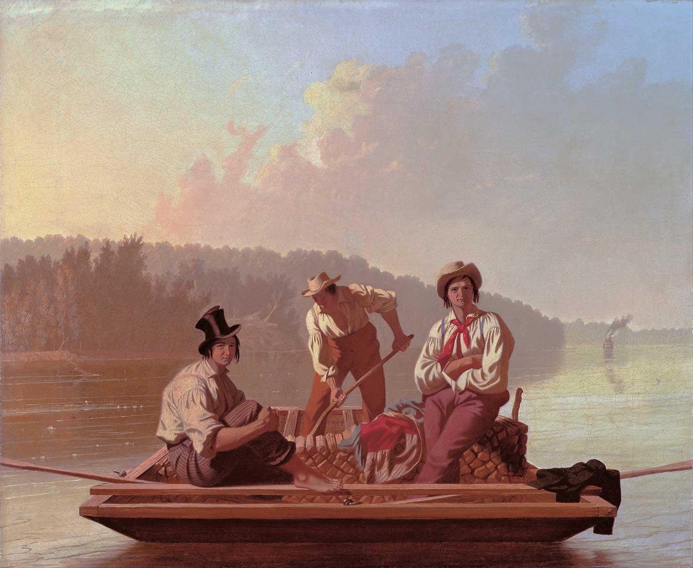 Boatmen on the Missouri by George Caleb Bingham