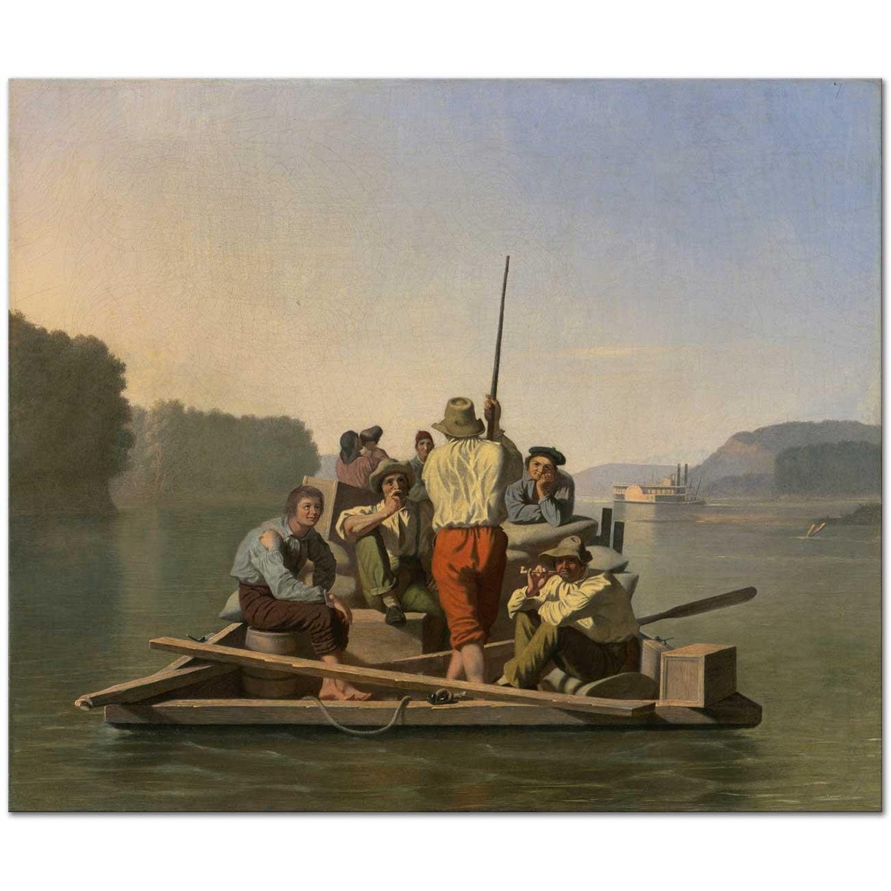 George Caleb Bingham Salda Yavaşça Gidiş Kanvas Tablo
