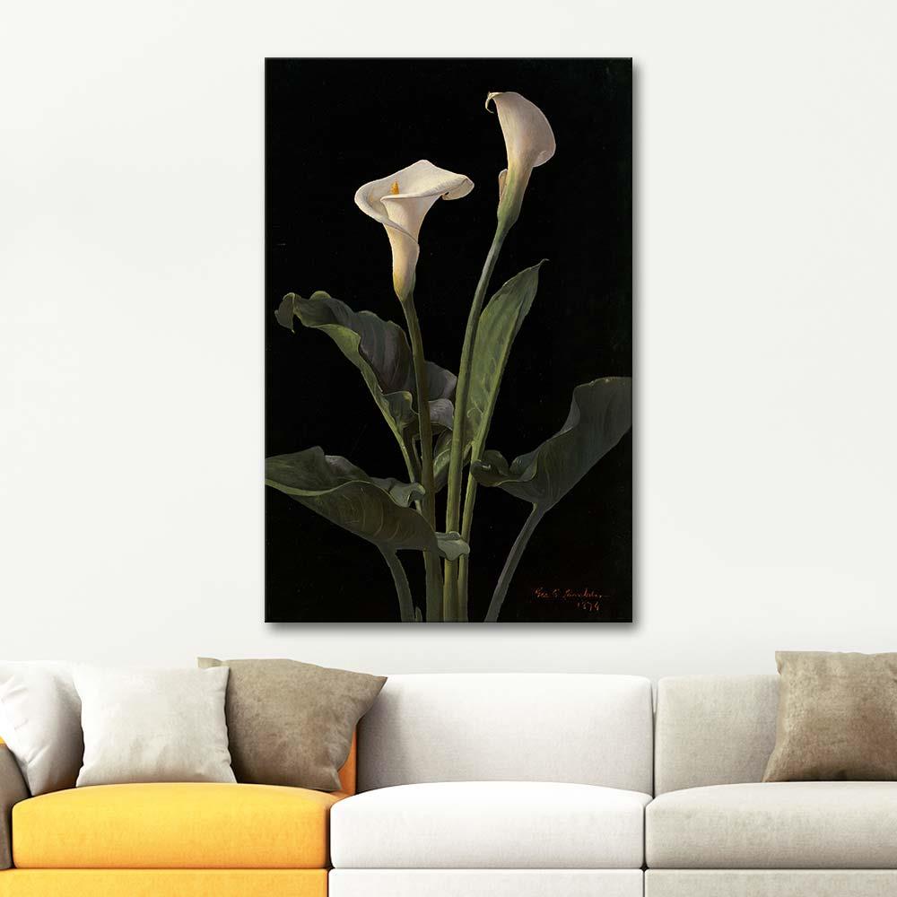 George Cochran Lambdin Calla Lilies Art Print