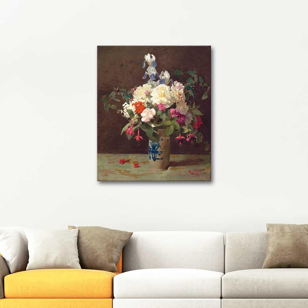George Cochran Lambdin Vase of Flowers Art Print